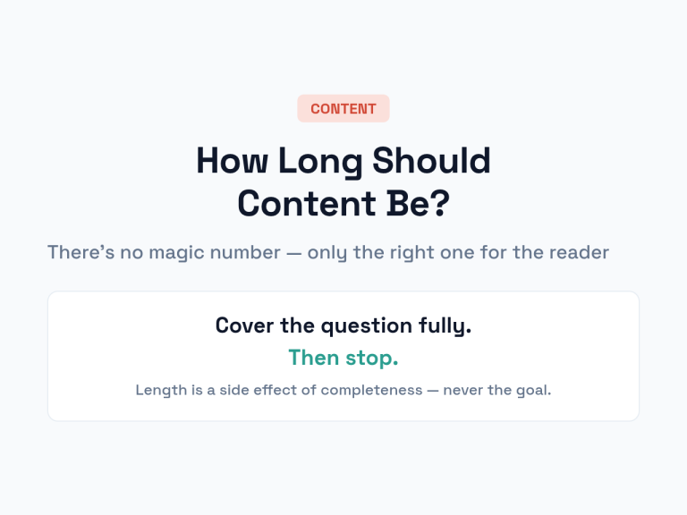 Content length should match search intent, not a word target